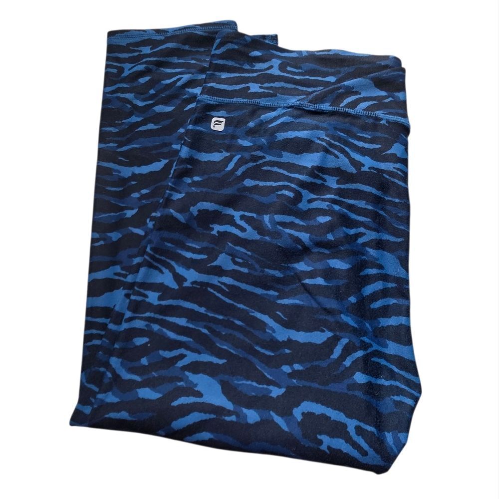 Fabletics Blueāand Black Animal Print Leggings